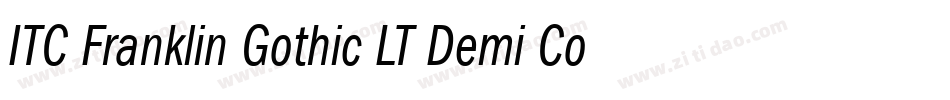 ITC Franklin Gothic LT Demi Compressed Italic字体转换